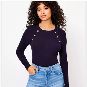 New with tags loft button trim sweater